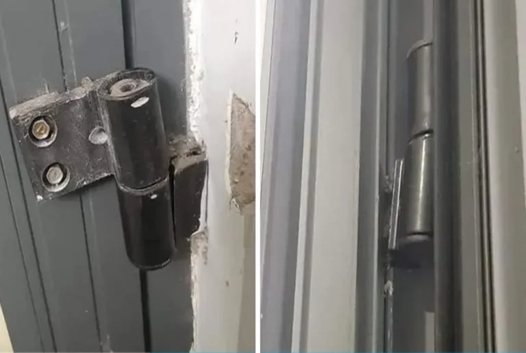 Phụ kiện đi kèm cửa bị rỉ sét, dễ bị xệ cánh Phụ kiện đi kèm cửa bị rỉ sét, dễ bị xệ cánh