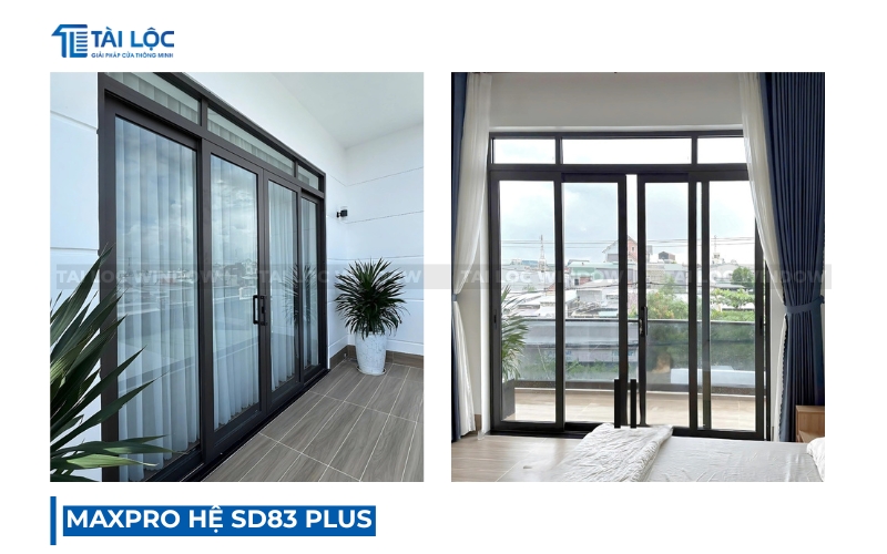 Hệ SD83Plus dành cho cửa đi 4 cánh khu vực ban công SD83 Plus – Hệ cửa đi mở trượt