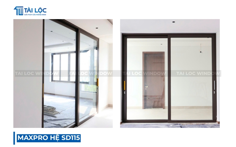 Maxpro SD115 là hệ nhôm chuyên dùng cho cửa đi mở trượt kích thước lớn Maxpro SD115 là hệ nhôm chuyên dùng cho cửa đi mở trượt kích thước lớn