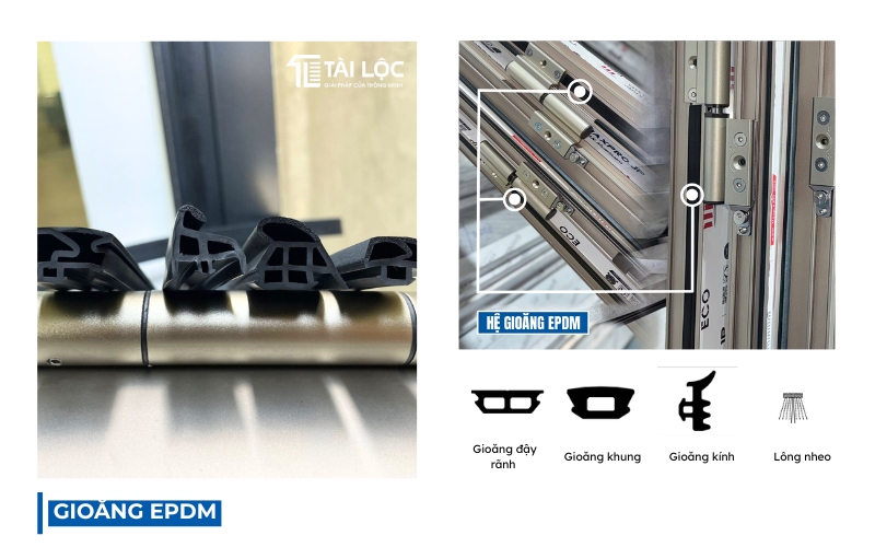 Sử dụng gioăng EPDM đạt chuẩn để tăng độ kín khít Sử dụng gioăng EPDM đạt chuẩn để tăng độ kín khít