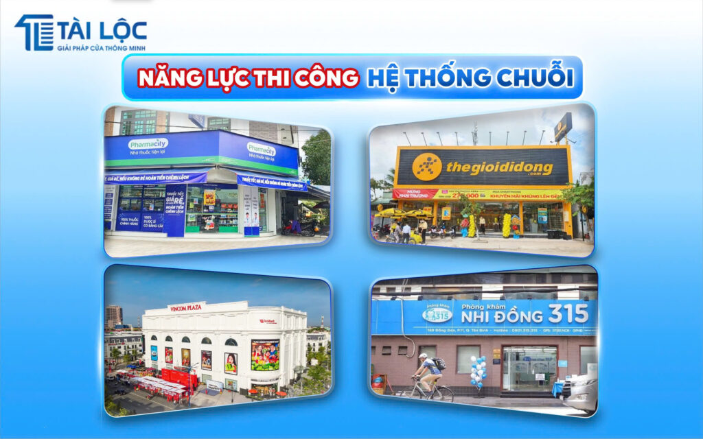 Năng lực thi công dự án chuỗi trên toàn quốc Năng lực thi công dự án chuỗi trên toàn quốc