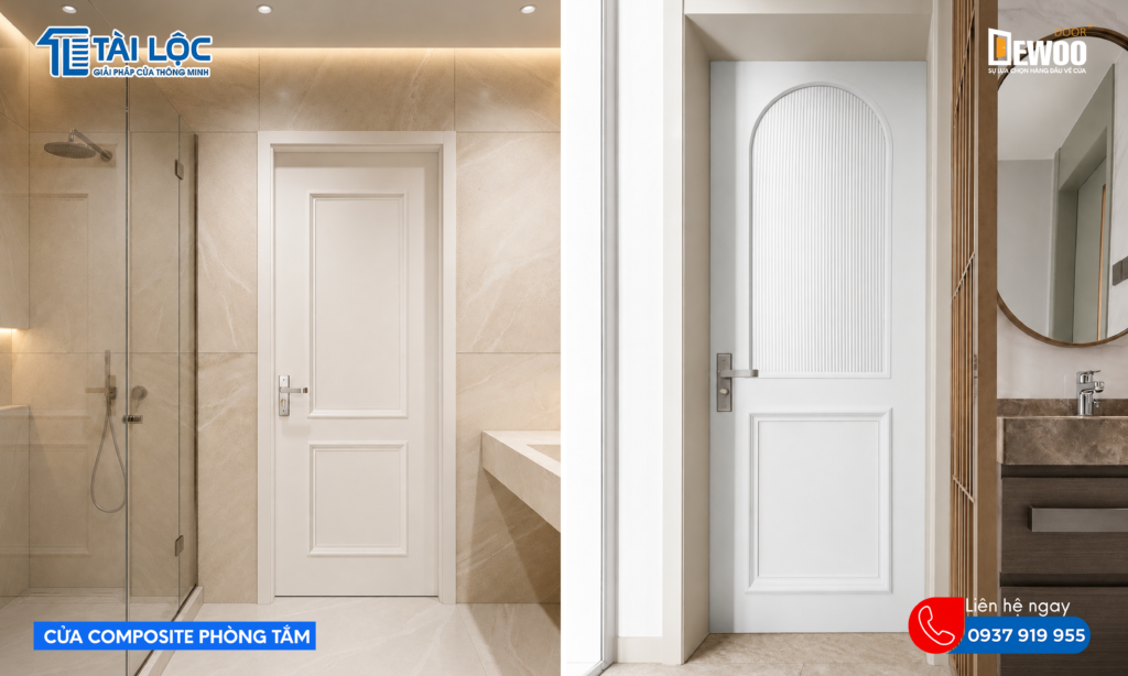 Cửa nhựa Composite phòng tắm phong cách tân cổ điển Cửa nhựa Composite phòng tắm phong cách tân cổ điển