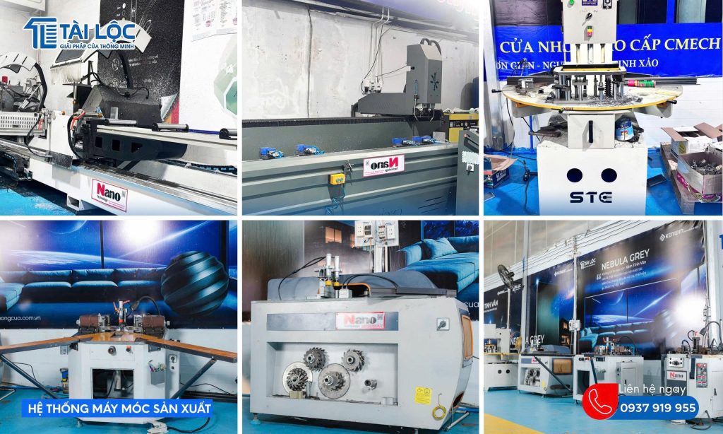Hệ thống máy móc sản xuất cửa nhôm cao cấp tại Tài Lộc Window Hệ thống máy móc sản xuất cửa nhôm cao cấp tại Tài Lộc Window