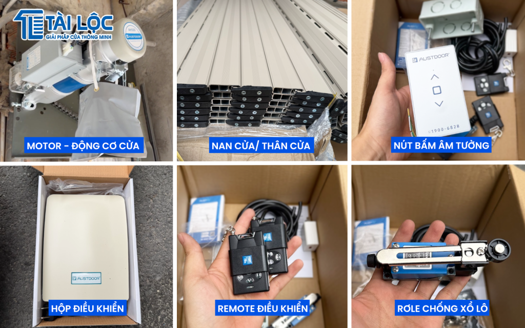 Bộ tời cửa cuốn khe thoáng Austdoor Bộ tời cửa cuốn khe thoáng Austdoor