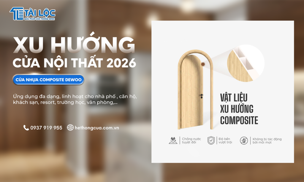Cửa nhựa composite Dewoo - Xu hướng cửa nội thất 2026 Cửa nhựa composite Dewoo - Xu hướng cửa nội thất 2026