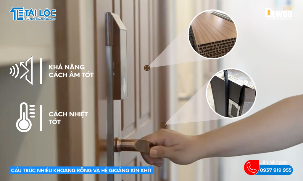 Cách âm, cách nhiệt tốt - đặc biệt phù hợp sử dụng cho cửa thông phòng Cách âm, cách nhiệt tốt - đặc biệt phù hợp sử dụng cho cửa thông phòng