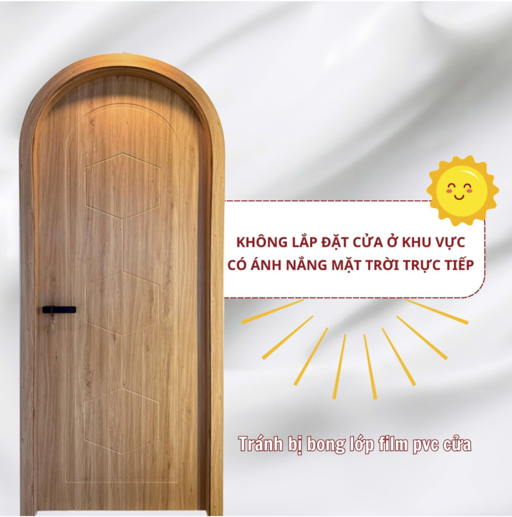 Cửa gỗ nhựa Composite chỉ phù hợp lắp đặt ở khu vực nội thất Cửa gỗ nhựa Composite chỉ phù hợp lắp đặt ở khu vực nội thất