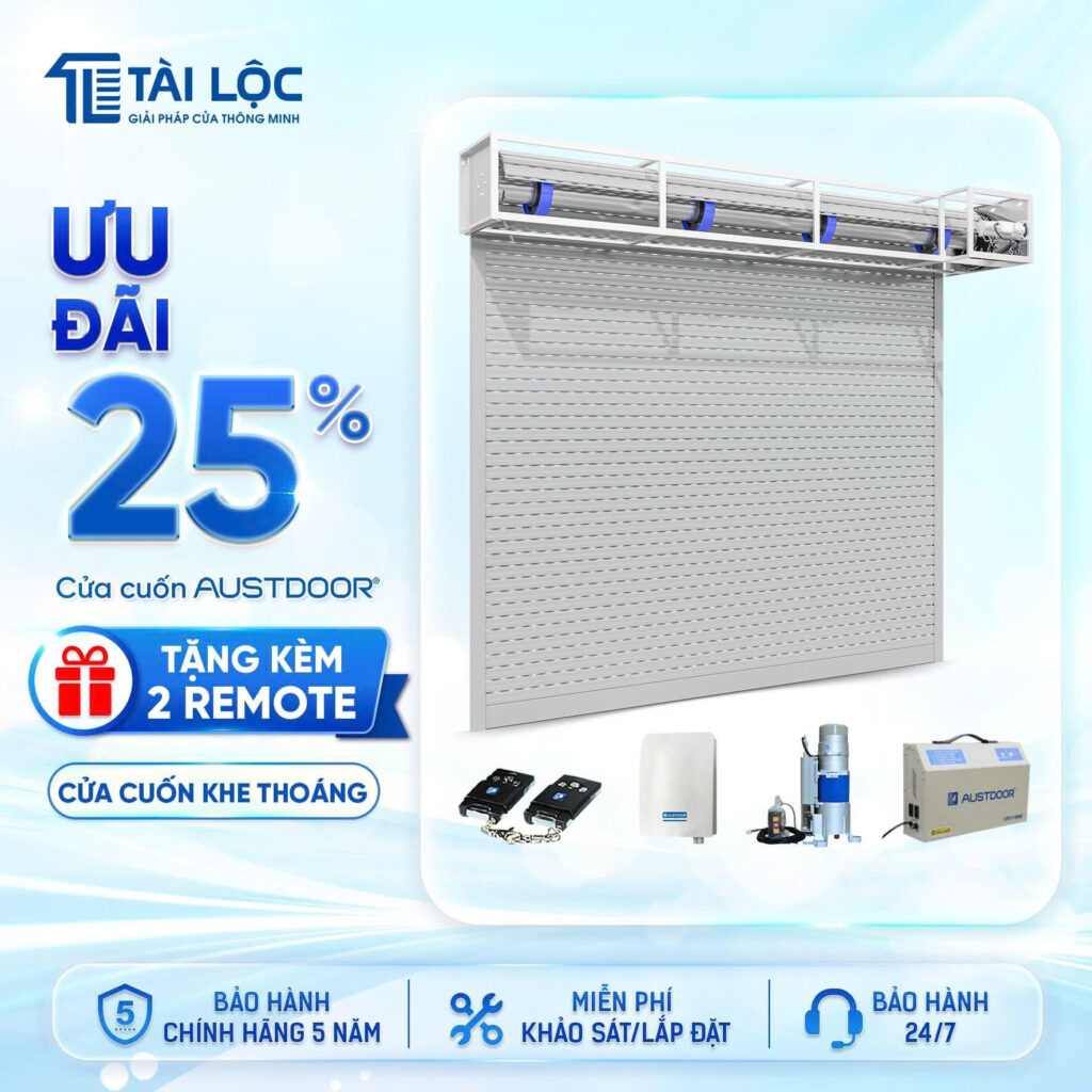 Ưu đãi 25% dòng cửa cuốn khe thoáng Austdoor Ưu đãi 25% dòng cửa cuốn khe thoáng Austdoor