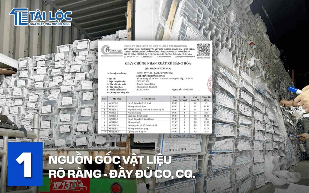 Đơn vị thi công cửa nhôm cung cấp đầy đủ CO, CQ từng hệ nhôm Đơn vị thi công cửa nhôm cung cấp đầy đủ CO, CQ từng hệ nhôm