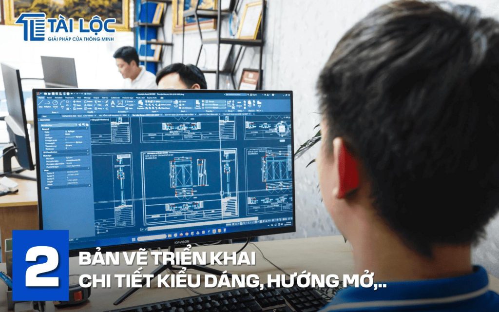 Bản vẽ triển khai chi tiết quy cách đóng, mở từng bộ cửa công trình Bản vẽ triển khai chi tiết quy cách đóng, mở từng bộ cửa công trình