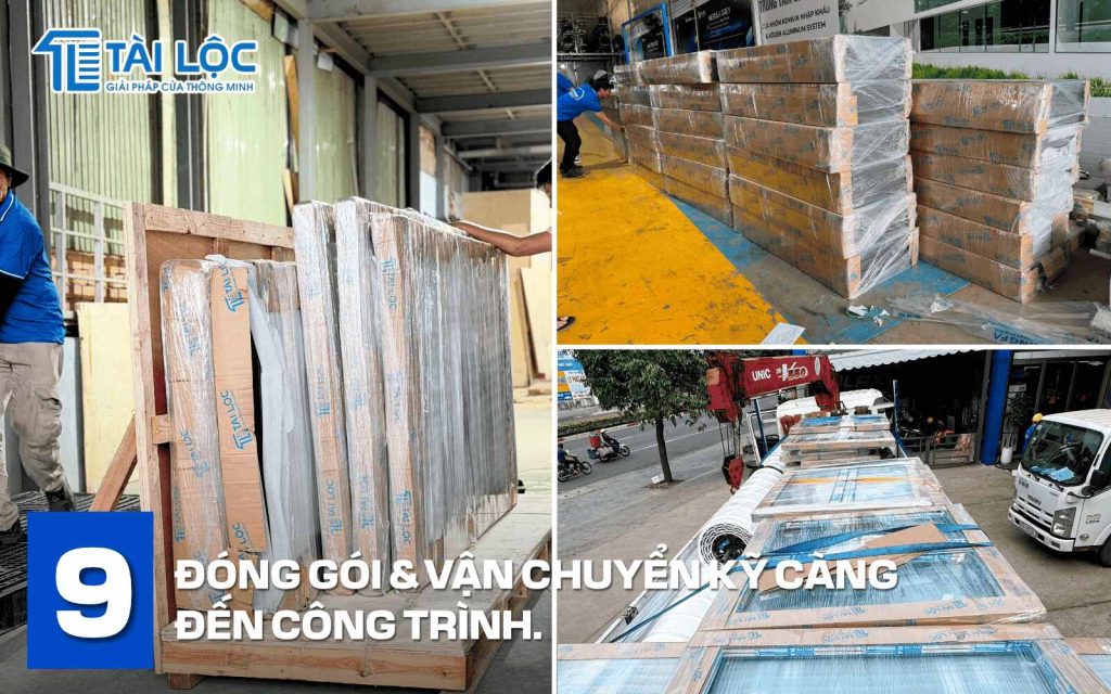 Đóng gói & vận chuyển kỹ càng trước khi đến công trình Đóng gói & vận chuyển kỹ càng trước khi đến công trình